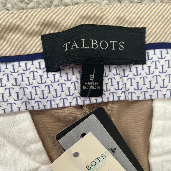 NWT Talbots Curvy Khaki Cropped Pants Size 8 - Picture 3 of 10